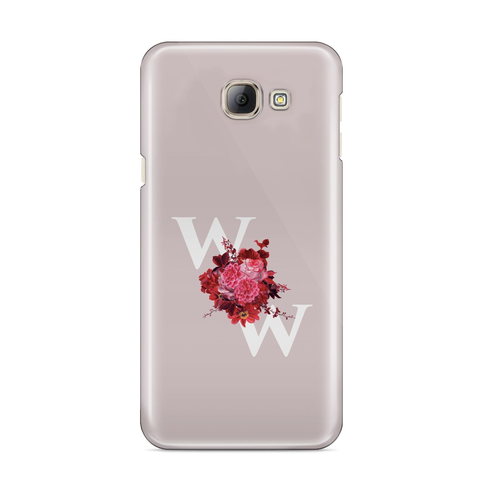 Custom Dual Initial Floral Samsung Galaxy A8 2016 Case