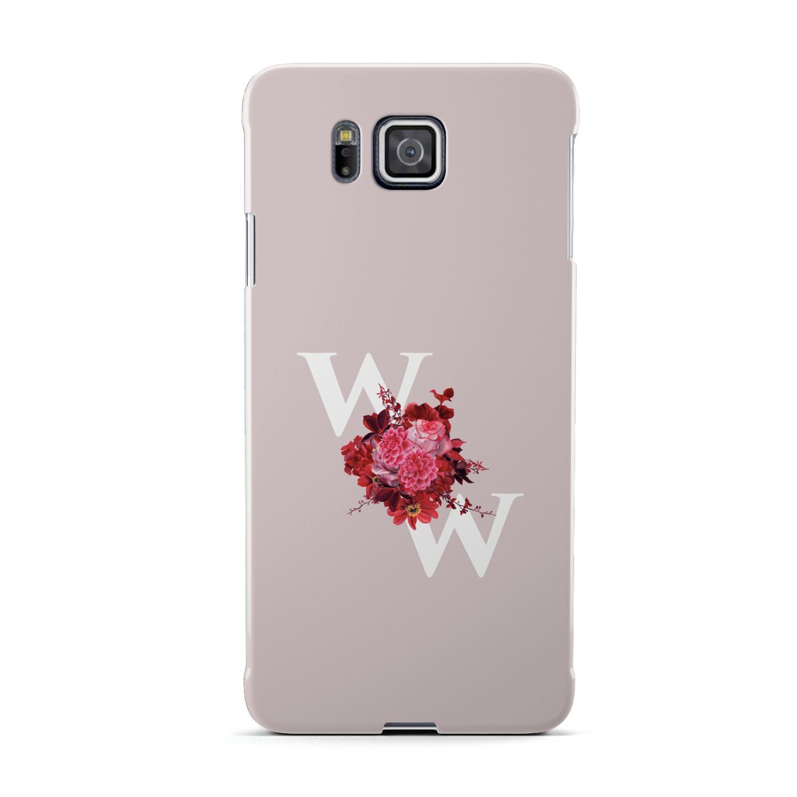 Custom Dual Initial Floral Samsung Galaxy Alpha Case