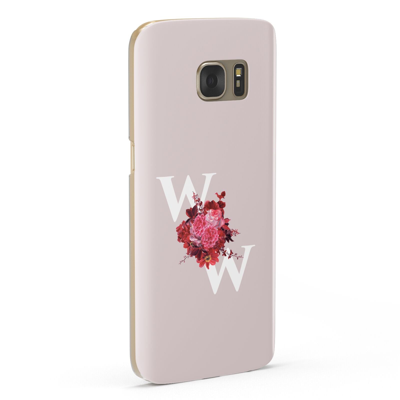 Custom Dual Initial Floral Samsung Galaxy Case Fourty Five Degrees