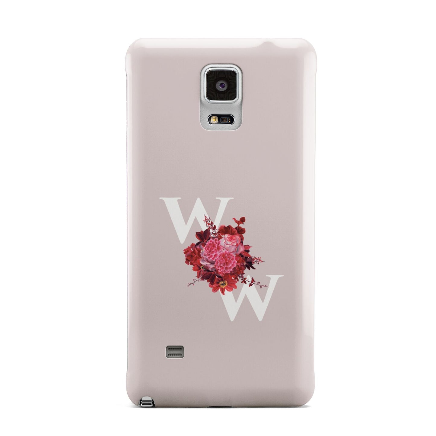 Custom Dual Initial Floral Samsung Galaxy Note 4 Case