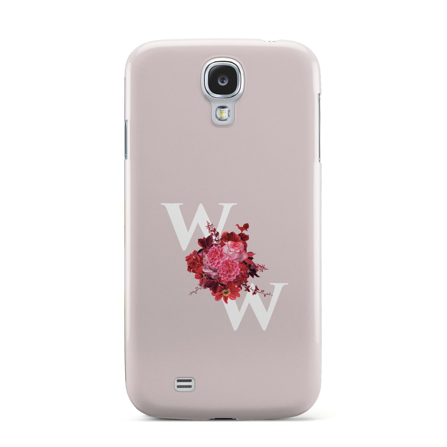 Custom Dual Initial Floral Samsung Galaxy S4 Case