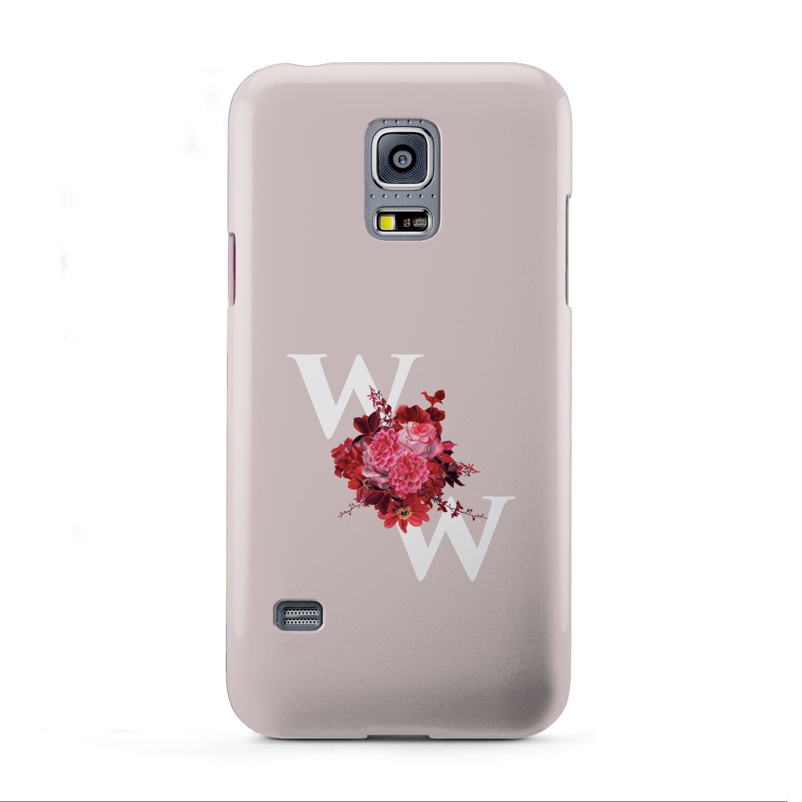 Custom Dual Initial Floral Samsung Galaxy S5 Mini Case