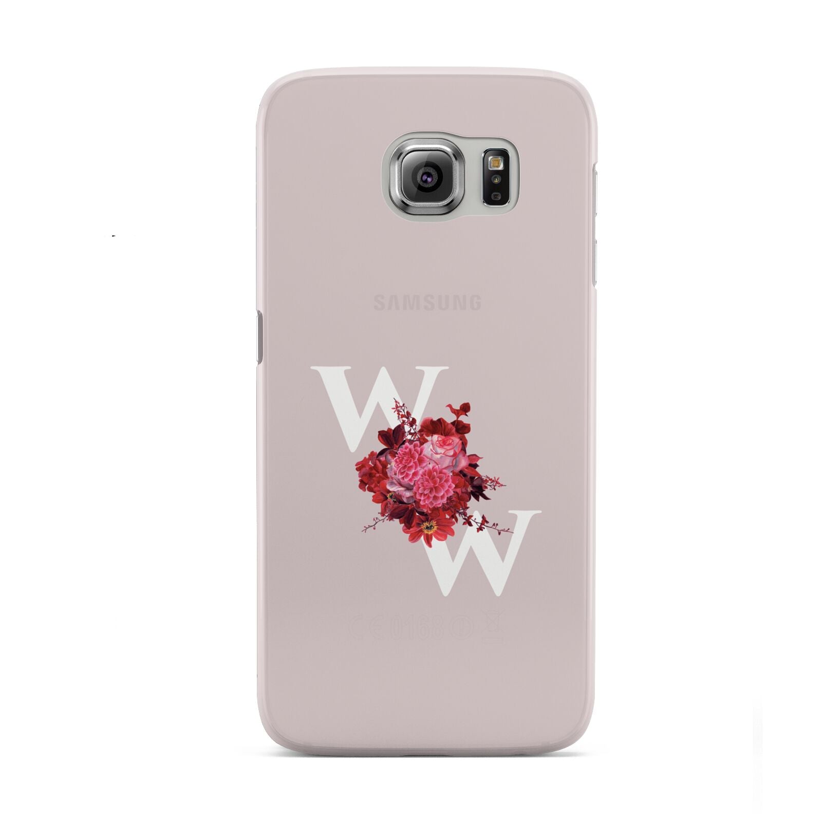 Custom Dual Initial Floral Samsung Galaxy S6 Case