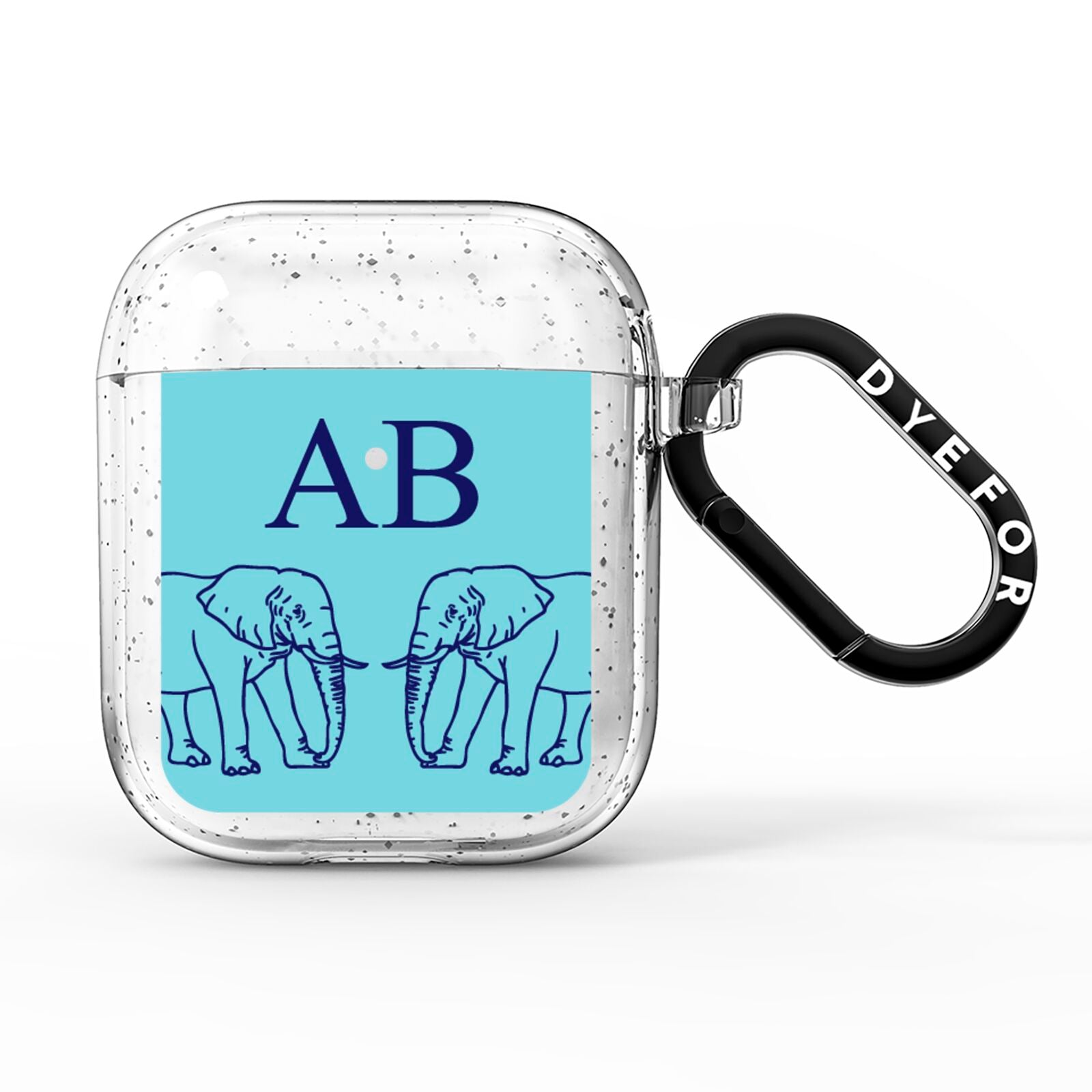 Custom Elephant AirPods Glitter Case