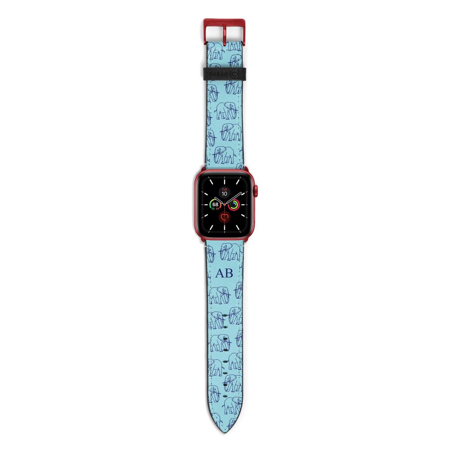 Custom Elephant Apple Watch Strap with Red Hardware