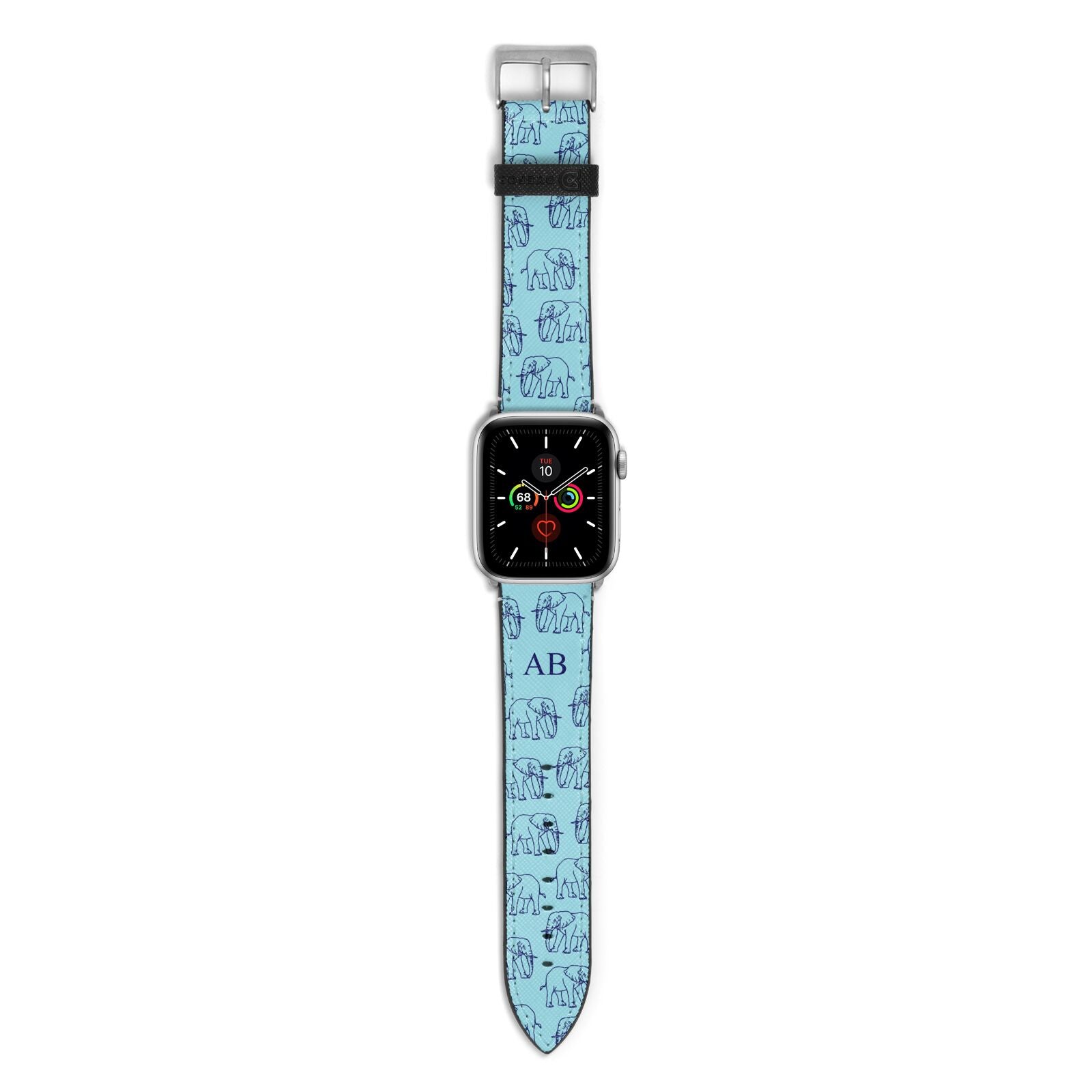 Custom Elephant Apple Watch Strap with Silver Hardware