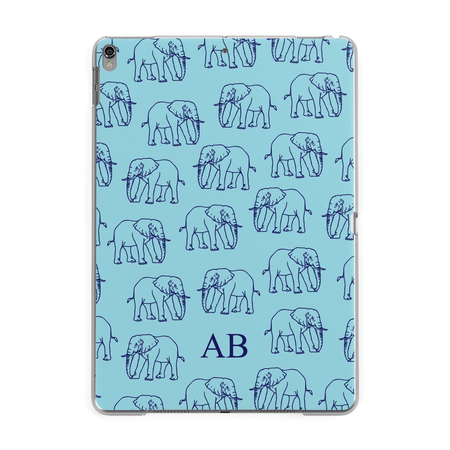 Custom Elephant Apple iPad Grey Case