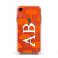Custom Elephant Initials Apple iPhone XR Impact Case Pink Edge on Coral Phone