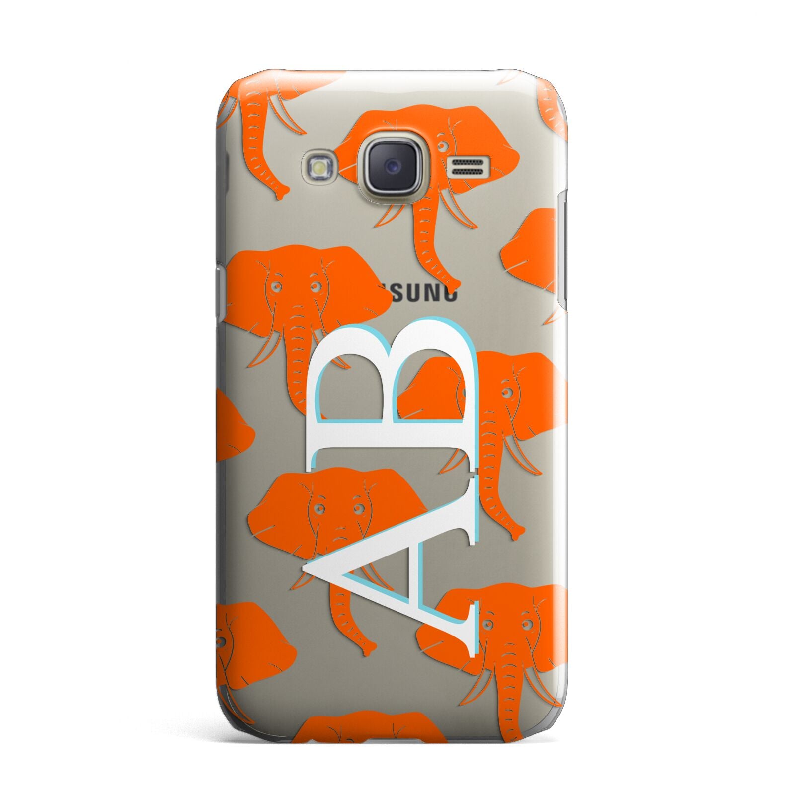 Custom Elephant Initials Samsung Galaxy J7 Case