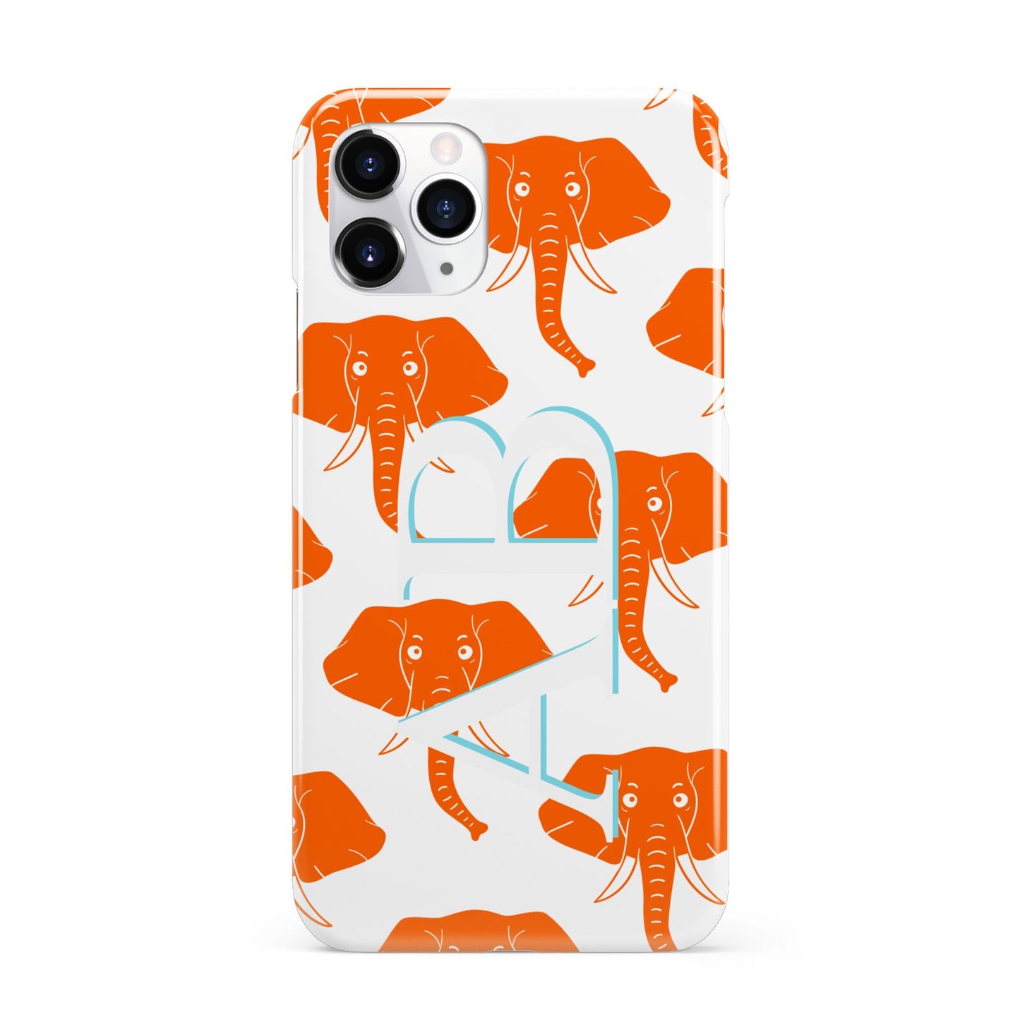 Custom Elephant Initials iPhone 11 Pro 3D Snap Case