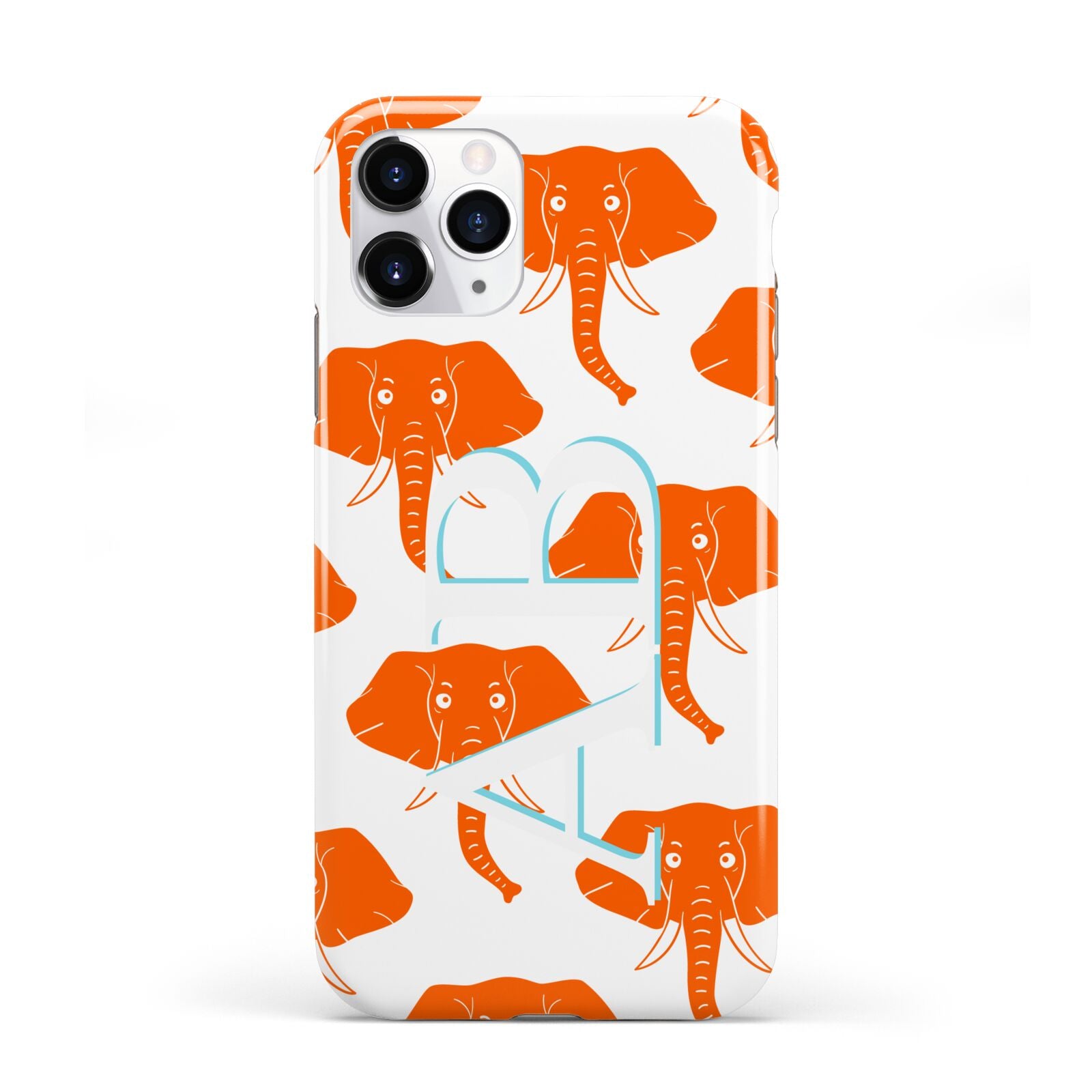 Custom Elephant Initials iPhone 11 Pro 3D Tough Case