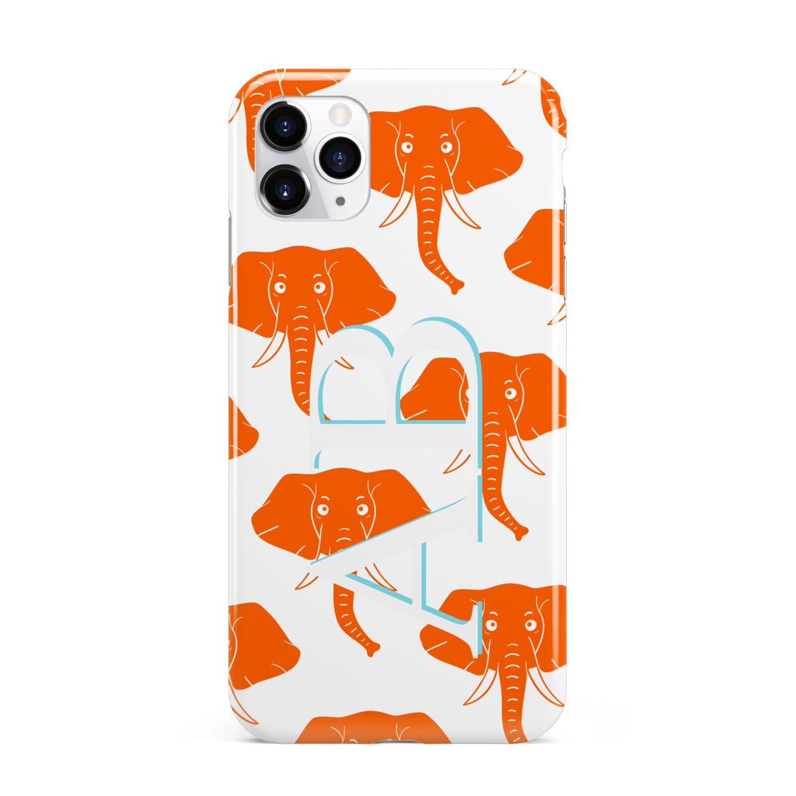Custom Elephant Initials iPhone 11 Pro Max 3D Tough Case
