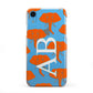 Custom Elephant Initials iPhone XR 2D Snap Case on Blue Phone
