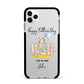 Custom Father s Day Rabbit Apple iPhone 11 Pro Max in Silver with Black Impact Case