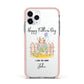 Custom Father s Day Rabbit Apple iPhone 11 Pro in Silver with Pink Impact Case