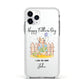 Custom Father s Day Rabbit Apple iPhone 11 Pro in Silver with White Impact Case