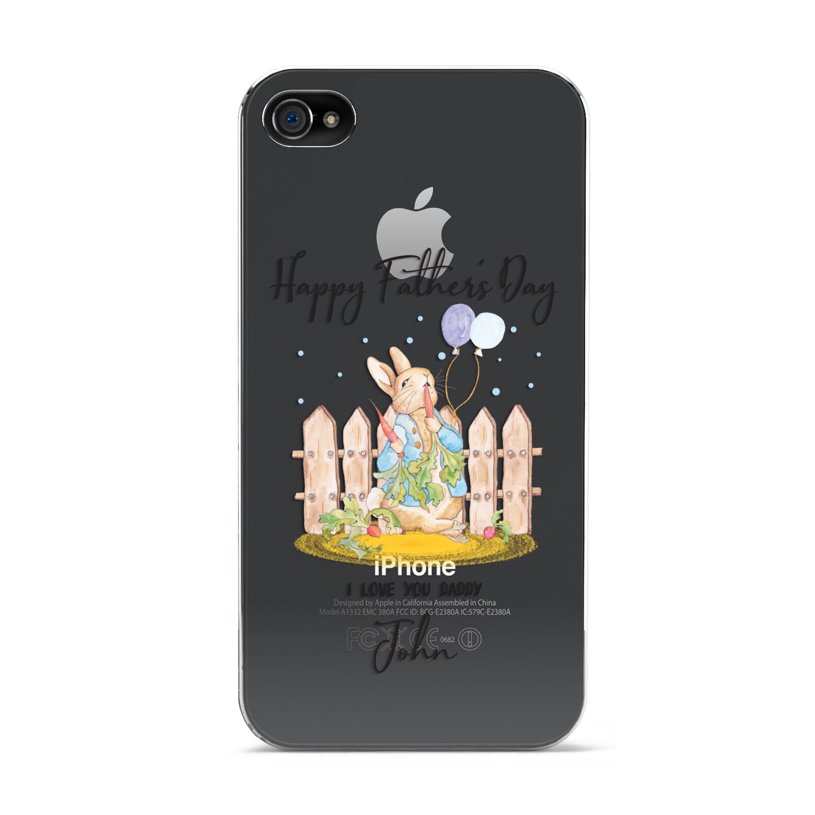 Custom Father s Day Rabbit Apple iPhone 4s Case