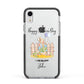 Custom Father s Day Rabbit Apple iPhone XR Impact Case Black Edge on Silver Phone