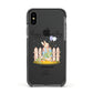 Custom Father s Day Rabbit Apple iPhone Xs Impact Case Black Edge on Black Phone