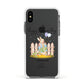 Custom Father s Day Rabbit Apple iPhone Xs Impact Case White Edge on Black Phone