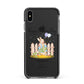 Custom Father s Day Rabbit Apple iPhone Xs Max Impact Case Black Edge on Black Phone
