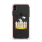 Custom Father s Day Rabbit Apple iPhone Xs Max Impact Case Pink Edge on Black Phone