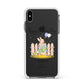 Custom Father s Day Rabbit Apple iPhone Xs Max Impact Case White Edge on Black Phone