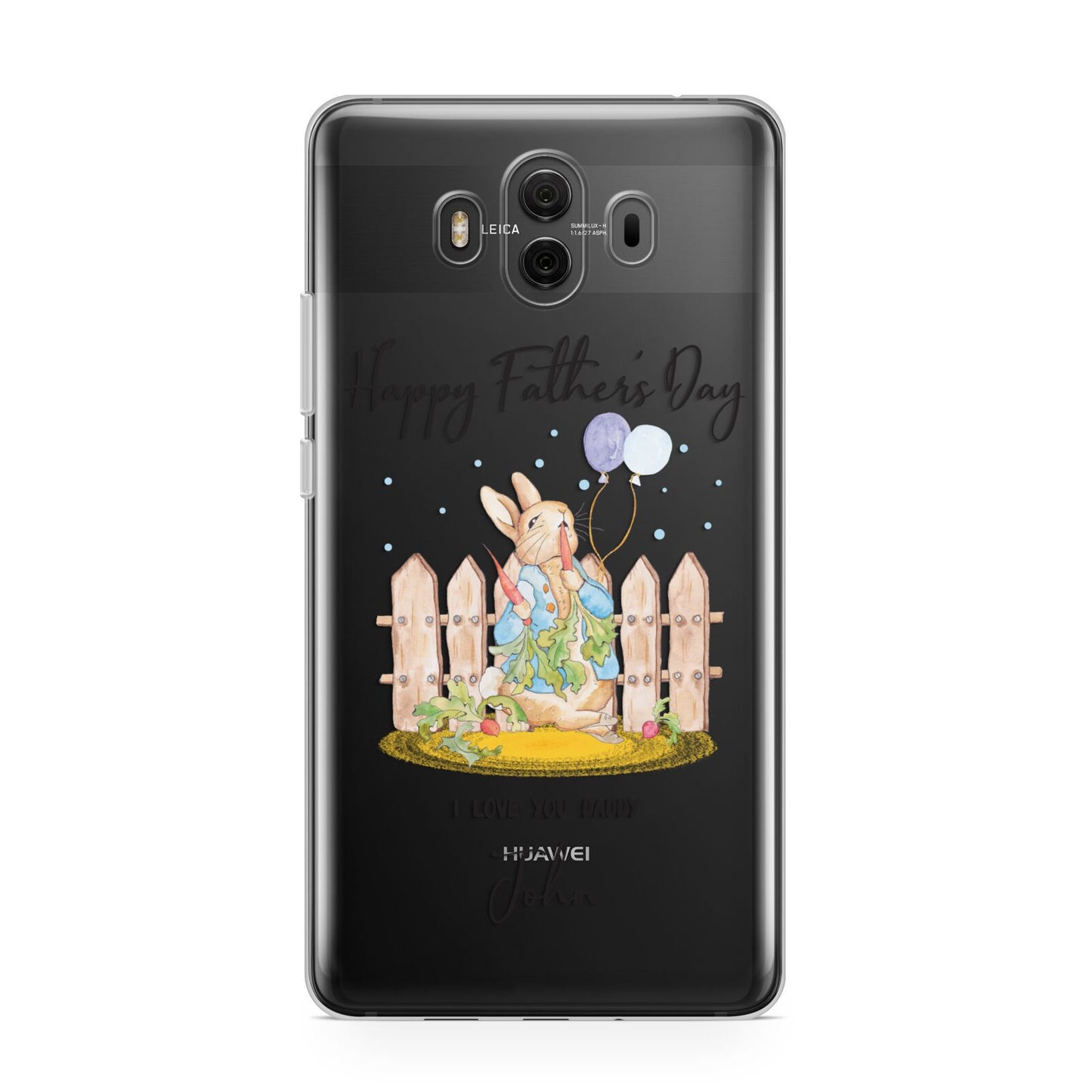 Custom Father s Day Rabbit Huawei Mate 10 Protective Phone Case