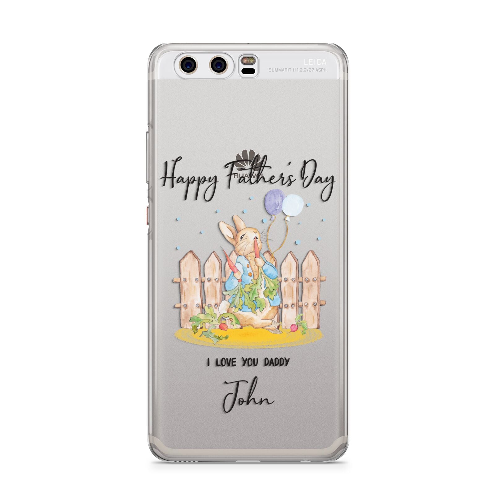 Custom Father s Day Rabbit Huawei P10 Phone Case