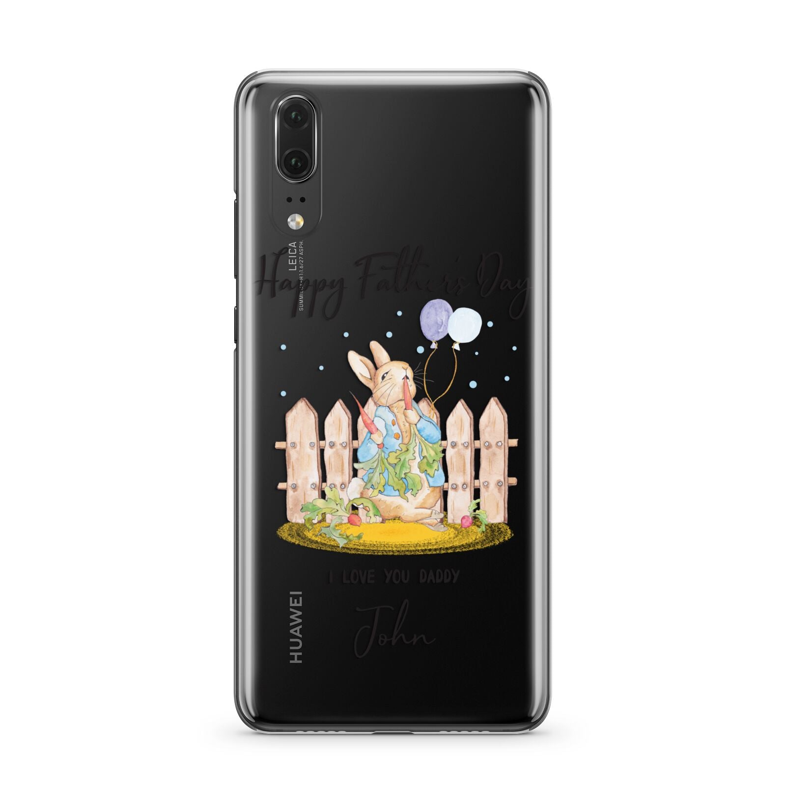 Custom Father s Day Rabbit Huawei P20 Phone Case
