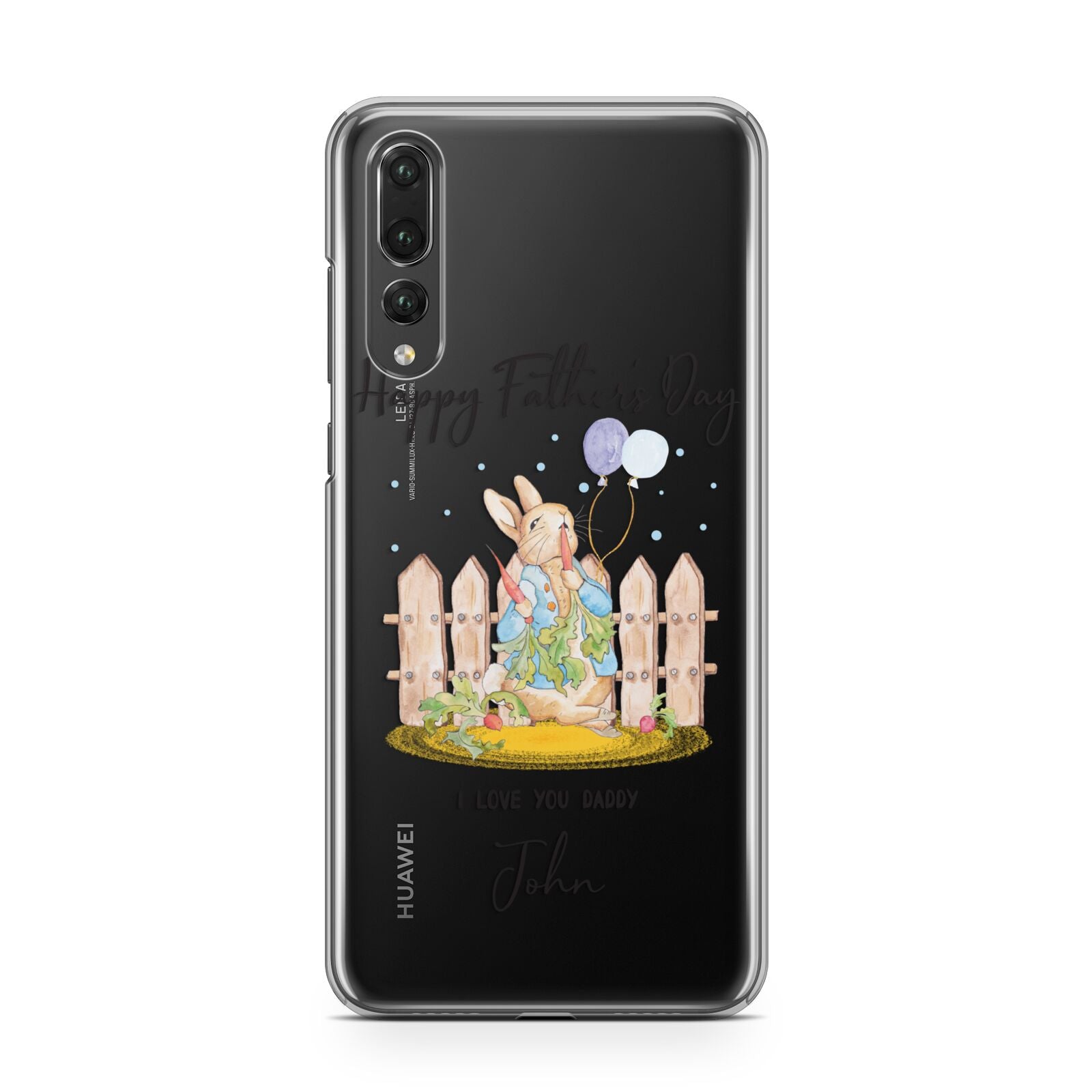 Custom Father s Day Rabbit Huawei P20 Pro Phone Case