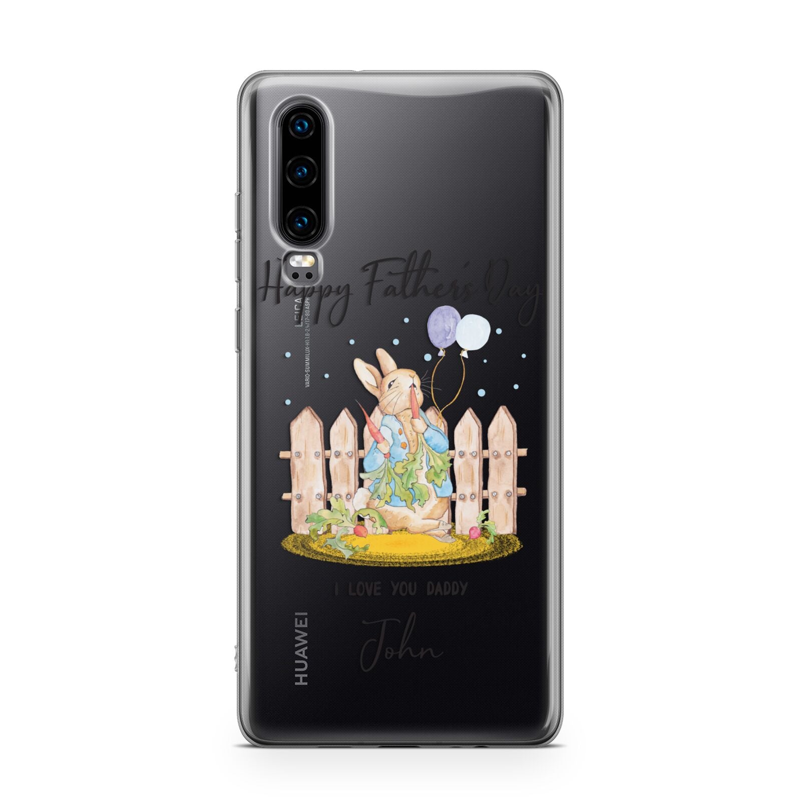 Custom Father s Day Rabbit Huawei P30 Phone Case