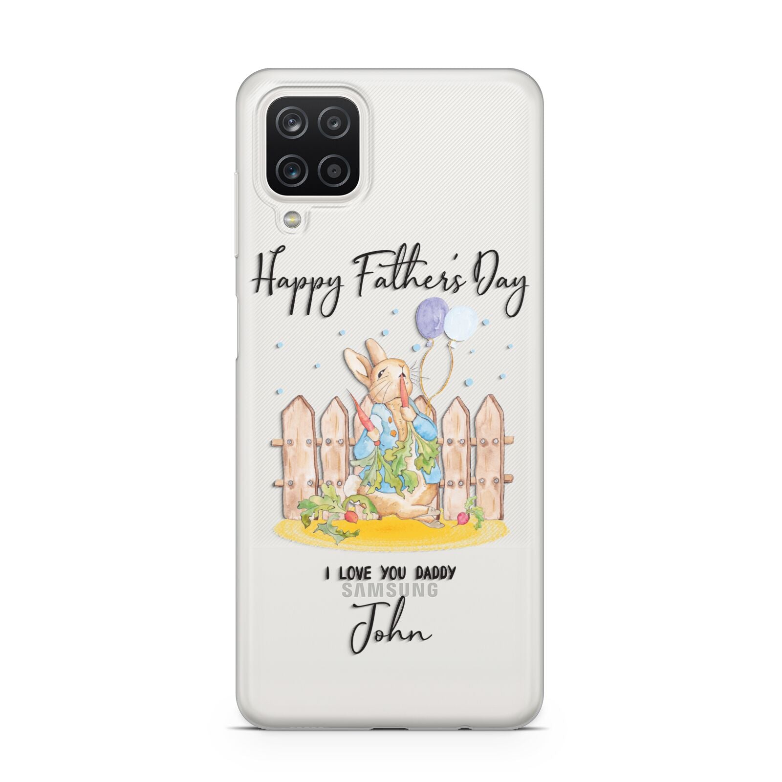 Custom Father s Day Rabbit Samsung A12 Case
