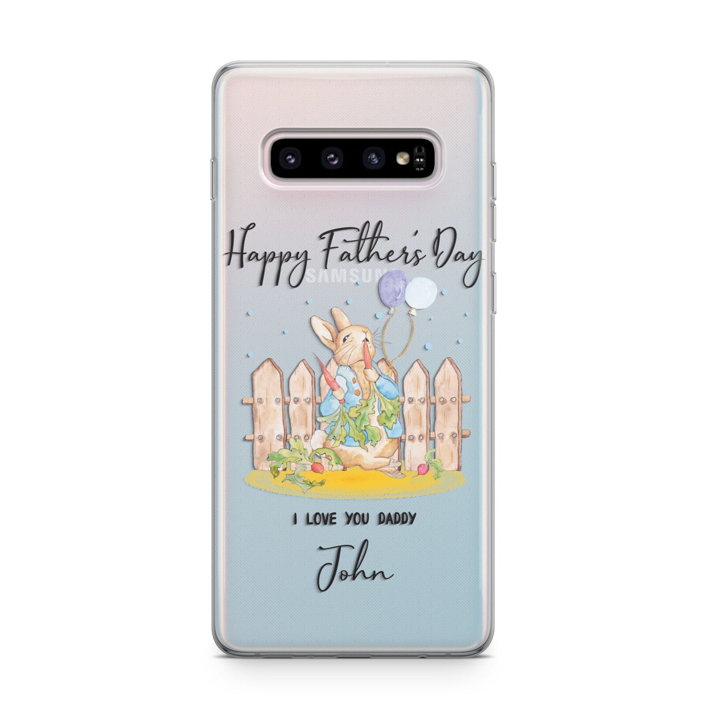 Custom Father s Day Rabbit Samsung Galaxy S10 Plus Case
