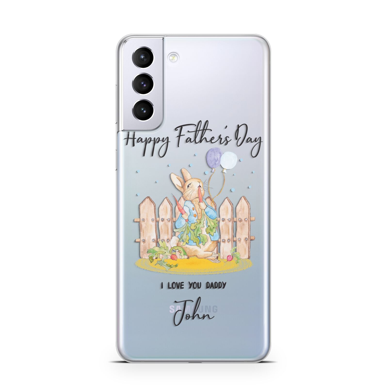 Custom Father s Day Rabbit Samsung S21 Plus Case