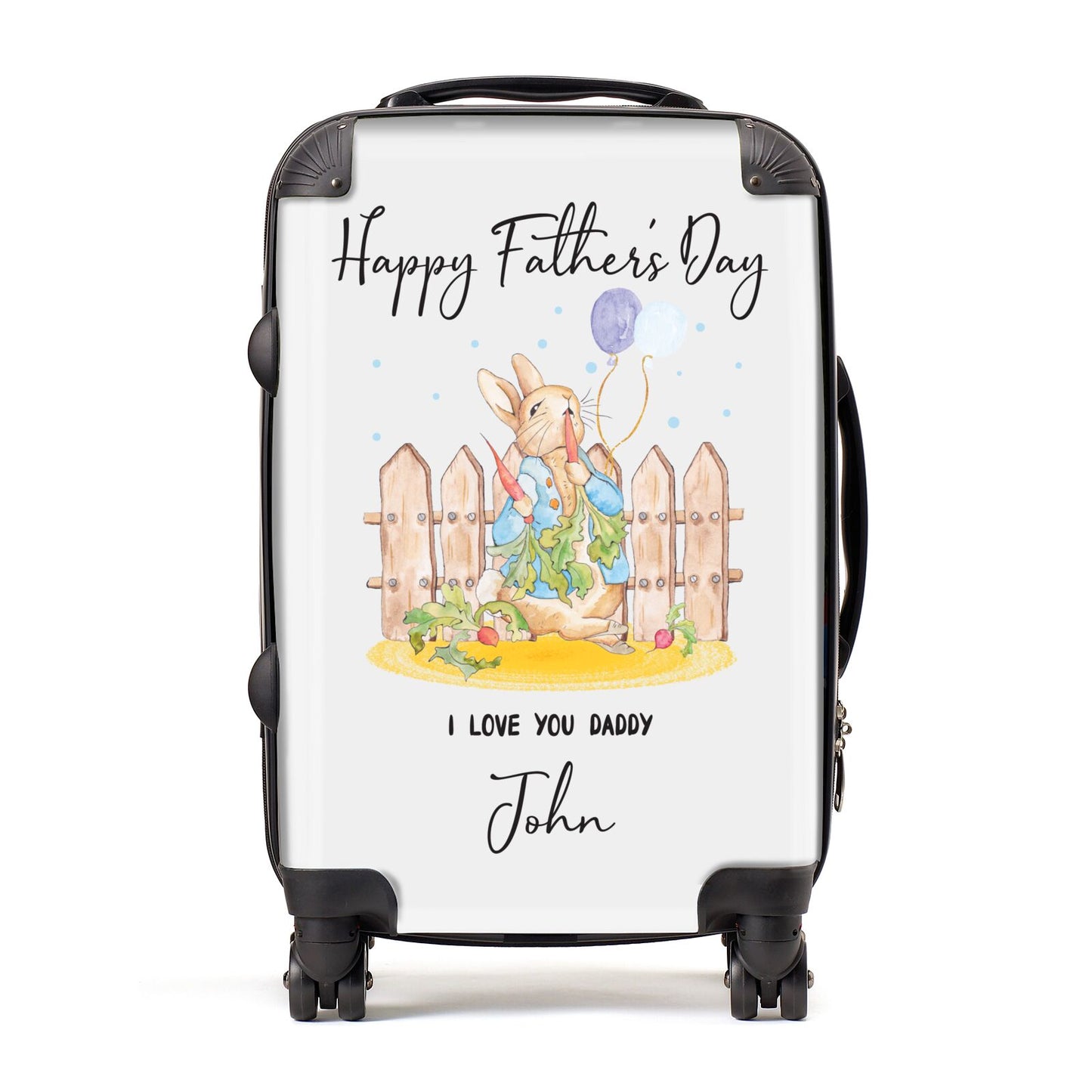 Custom Father s Day Rabbit Suitcase