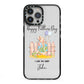 Custom Father s Day Rabbit iPhone 13 Pro Max Black Impact Case on Silver phone