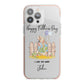 Custom Father s Day Rabbit iPhone 13 Pro Max TPU Impact Case with Pink Edges