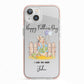 Custom Father s Day Rabbit iPhone 13 TPU Impact Case with Pink Edges