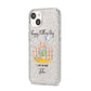 Custom Father s Day Rabbit iPhone 14 Glitter Tough Case Starlight Angled Image