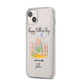 Custom Father s Day Rabbit iPhone 14 Plus Clear Tough Case Starlight Angled Image