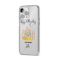 Custom Father s Day Rabbit iPhone 14 Pro Max Clear Tough Case Silver Angled Image