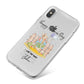 Custom Father s Day Rabbit iPhone X Bumper Case on Silver iPhone