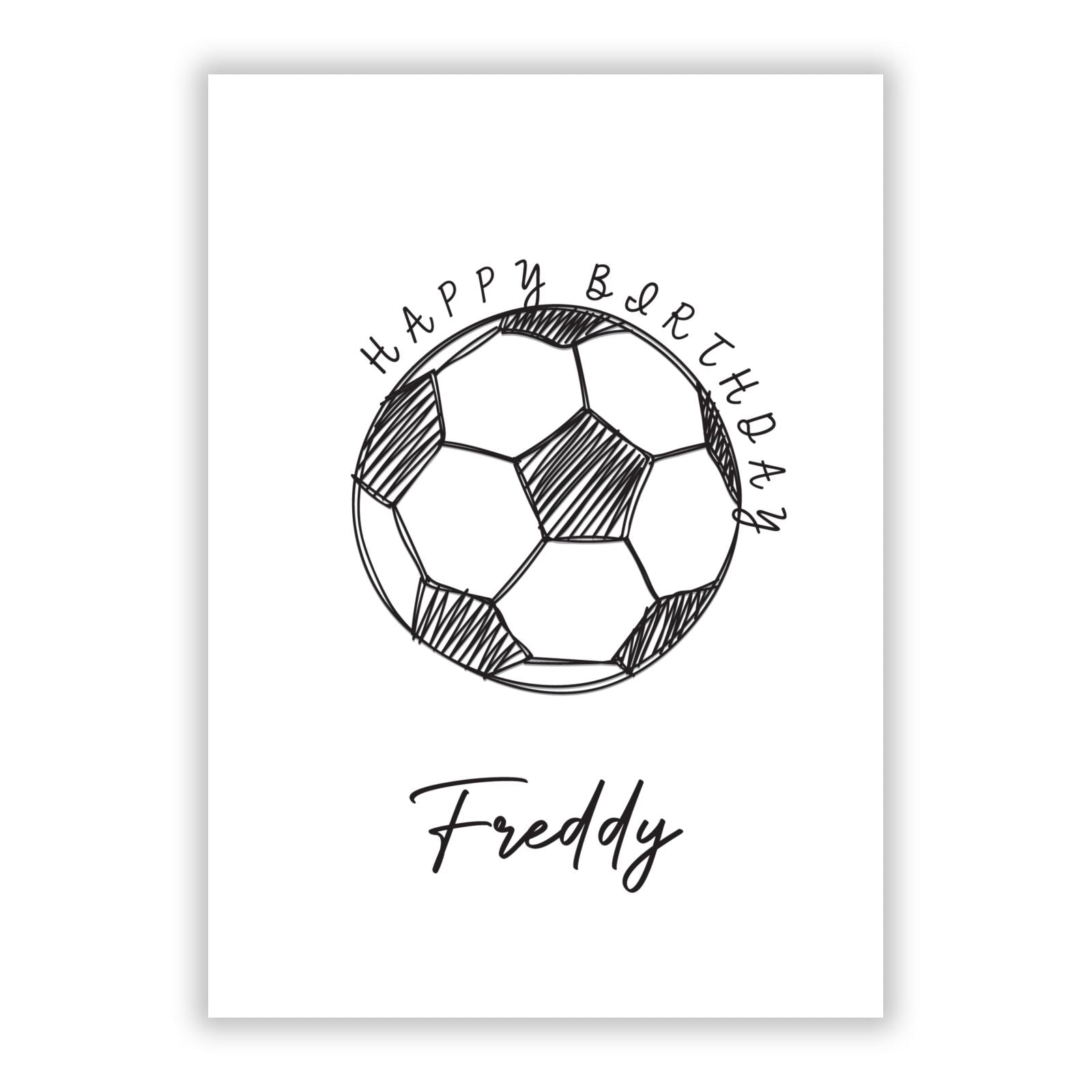 Custom Football A5 Flat Greetings Card