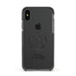 Custom Football Apple iPhone Xs Impact Case Black Edge on Black Phone