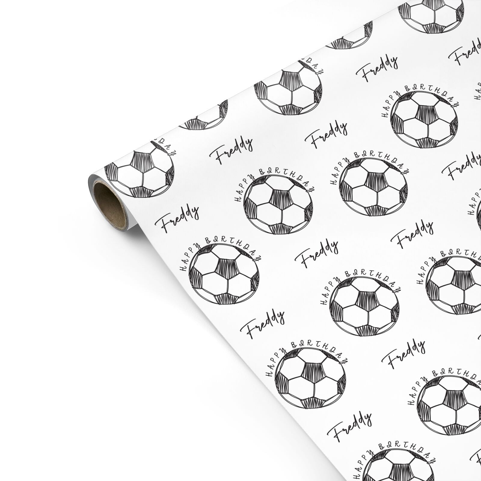 Custom Football Personalised Gift Wrap