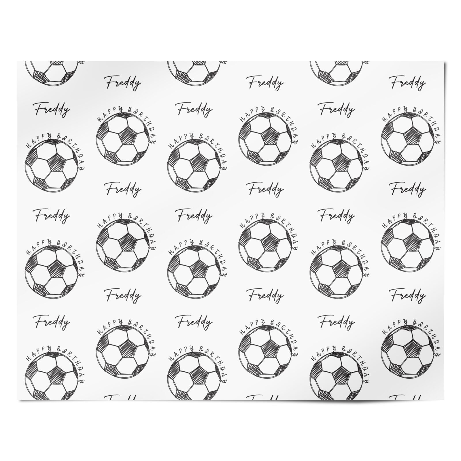 Custom Football Personalised Wrapping Paper Alternative