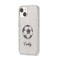 Custom Football iPhone 14 Glitter Tough Case Starlight Angled Image