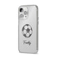 Custom Football iPhone 14 Pro Max Clear Tough Case Silver Angled Image