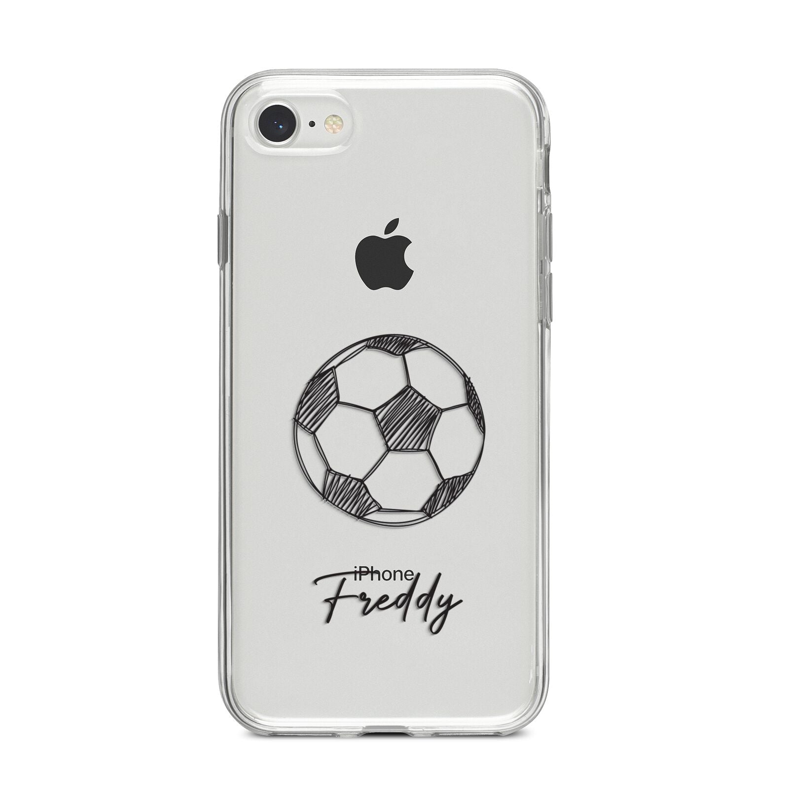 Custom Football iPhone 8 Bumper Case on Silver iPhone